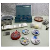 Tackle box, bobbers, hooks, weights & more Tackle box, bobbers, hooks, weights & more