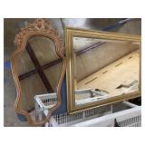 Mirrors-Gold frame 41x30' Wood frame32x15'