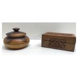 Vintage wood trinket boxes