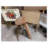 Retro TV Trays & stool