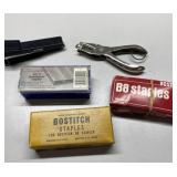 Staples, stapler & hole punch