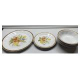 Retro Wildflower Stoneware Japan pieces
