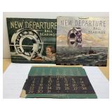 Antique ball bearing ads & 1935 calendar