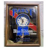 Vintage Pabst Blue Ribbon clock 17' x 21'