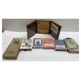 Vintage cards & Easel-holds 3 - 3.5 x 3.5 pictures