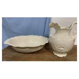 Large pitcher & bowl (not antique)