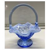 Pretty vintage glass basket