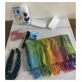 Pretty scarf, jewelry and more