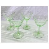 Antique uranium glass pieces