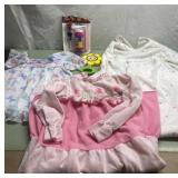 1980s kids PJs; also Fisher Price toy & bubbles