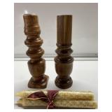 Salt & pepper set & candles