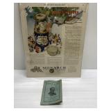Antique Saturday Evening Post ad & antique book