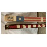 Flag pole is 74 inches Flag - 34 x 53
