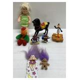 Vintage toys-Troll dolls, California Raisins, more