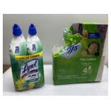 NEW Lysol toilet cleaner & 3 boxes of Puffs NEW Lysol toilet cleaner & 3 boxes of Puffs