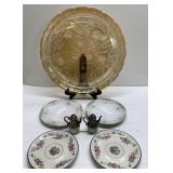 Antique platter, Schlaggenwald, Imperial, salt & Antique platter, Schlaggenwald, Imperial, salt &