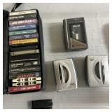 Vintage cassettes, case, Sony Walkmans Vintage cassettes, case, Sony Walkmans