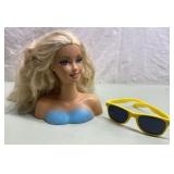 Vintage Barbie head & Samuel Adams glasses Vintage Barbie head & Samuel Adams glasses