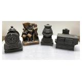 Vintage coin banks-Collinsville Banks & more Vintage coin banks-Collinsville Banks & more