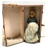 Antique doll in case-doll is 19' tall Antique doll in case-doll is 19' tall