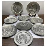 Pewter plates-Hamilton, Continental more Pewter plates-Hamilton, Continental more