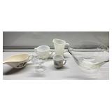 Milk glass cream & sugar set & more Milk glass cream & sugar set & more