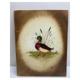 Vintage Duck painting on canvas-14x18' Vintage Duck painting on canvas-14x18'