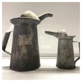 Antique oil cans-marked! Antique oil cans-marked!