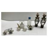 Tiny tea sets, Holy Water bottle & tiny lanterns Tiny tea sets, Holy Water bottle & tiny lanterns