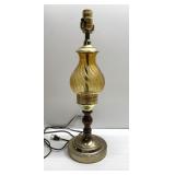 Retro amber glass lamp-20 inches tall Retro amber glass lamp-20 inches tall
