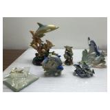 Dolphin figurines, clock & more Dolphin figurines, clock & more