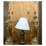 Mid Century Modern SIGNED Lady Statue & more lamps Mid Century Modern SIGNED Lady Statue & more lamps