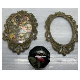 Vintage framed print w/ glass, matching frame no Vintage framed print w/ glass, matching frame no