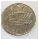 Irish 1978 10 pence Coin Irish 1978 10 pence Coin