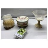 Wax melts, candles, candle holder Wax melts, candles, candle holder