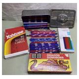 New Nike and CocaCola Pencils, Yahtzee Score Cards New Nike and CocaCola Pencils, Yahtzee Score Cards
