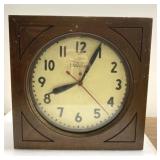 Telechron 12' x 12' x 5' clock in case-not working Telechron 12' x 12' x 5' clock in case-not working