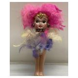 Antique celluloid doll w/ moving arms, jewelry-6' Antique celluloid doll w/ moving arms, jewelry-6'