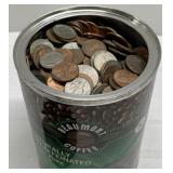 5 1/2' can of vintage and/or antique coins! 5 1/2' can of vintage and/or antique coins!