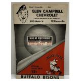 Antique Buffalo Bisons baseball score sheet Antique Buffalo Bisons baseball score sheet
