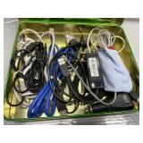 Snoopy Tin filled with Various Cords and Chargers Snoopy Tin filled with Various Cords and Chargers