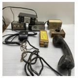 Vintage electronics & telephone receiver Vintage electronics & telephone receiver
