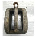 Antique pulley-wood & metal Antique pulley-wood & metal