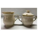 Vintage Crown Manor Japan stoneware cream & sugar Vintage Crown Manor Japan stoneware cream & sugar