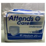 SEALED 20 pack Attends adult undergarments