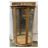 Antique hutch w/ key & glass shelves-63x32x14.5"