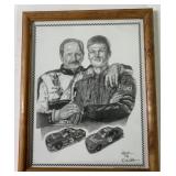 Nascar Dale Earnhardt Sr & Jr Dale Adkins print-