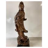 Vintage Wood carved Asian Art piece-has crack on