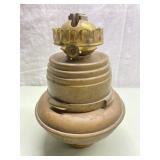 Antique Dayton oil lamp base 10" tall