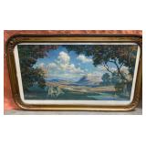 Warren Davis Framed Artwork- 16.5"x28.5"
